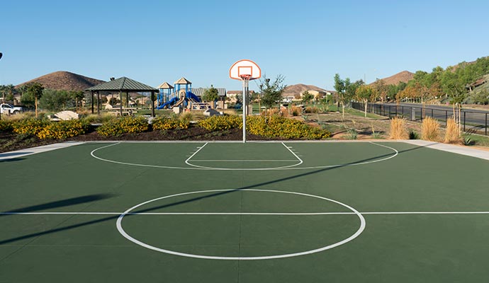 Clean striped sports court