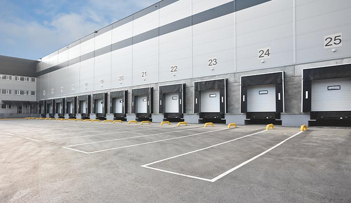 Numbered warehouse loading docks