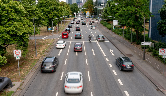 Traffic on road
