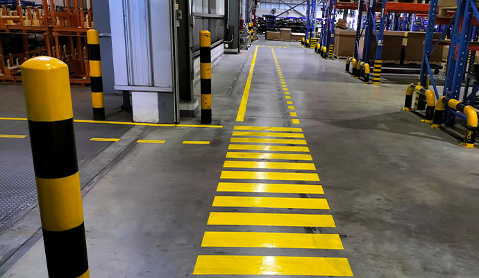 Warehouse floor marking