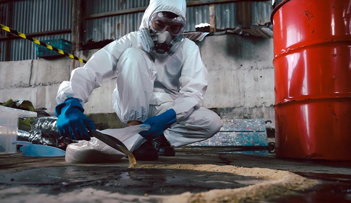 Oil spill cleanup service