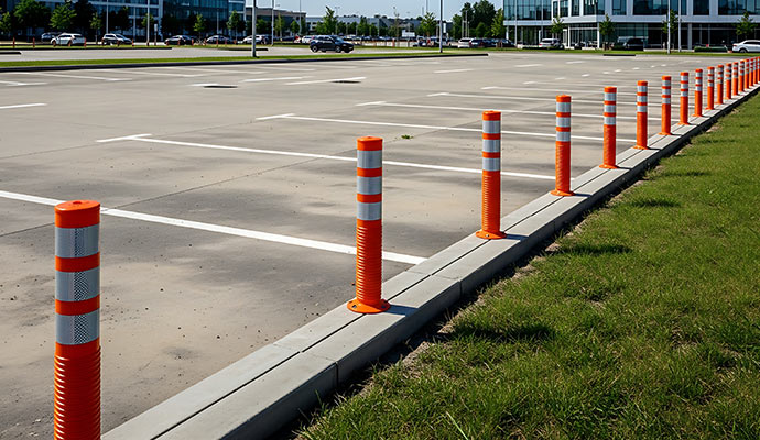 Parking lot safety posts