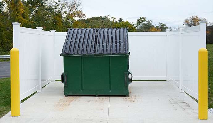 Clean dumpster