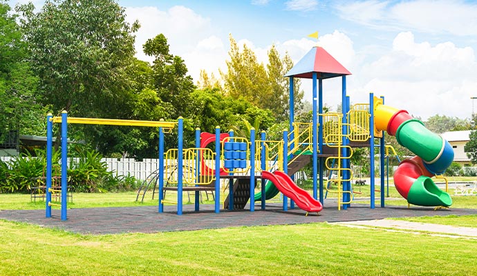 A colorful and clean playground