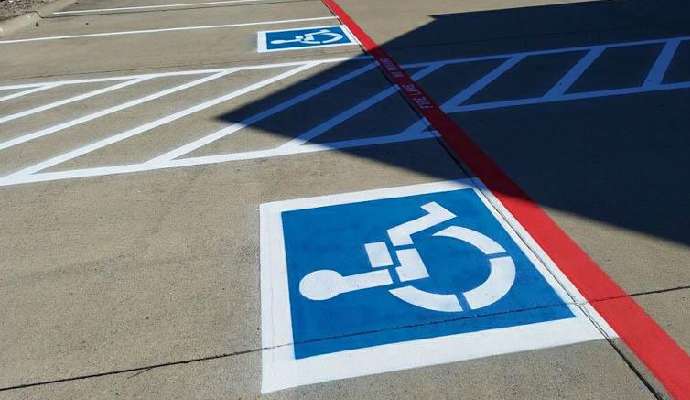 Ada Parking Lot Striping and Ramp Staining