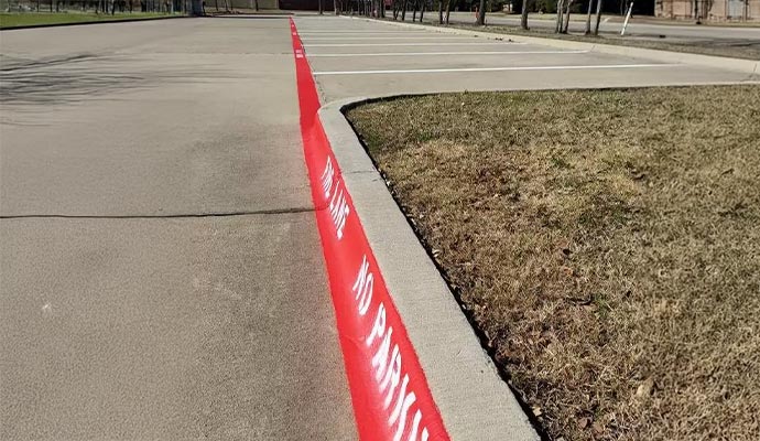 Fire lane safety curb