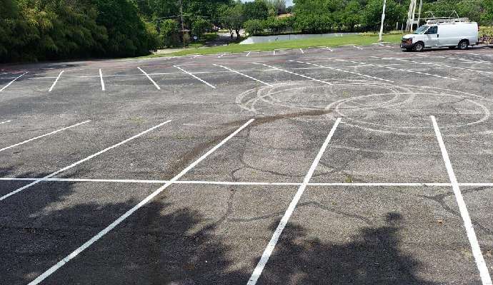 Parking Lot Striping Project After Image